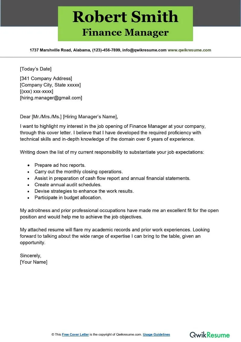 36106 finance manager qualifications