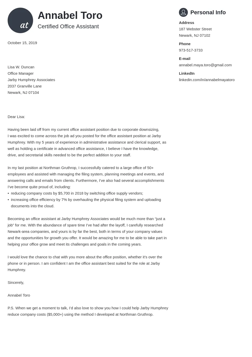 36116 body cover letter