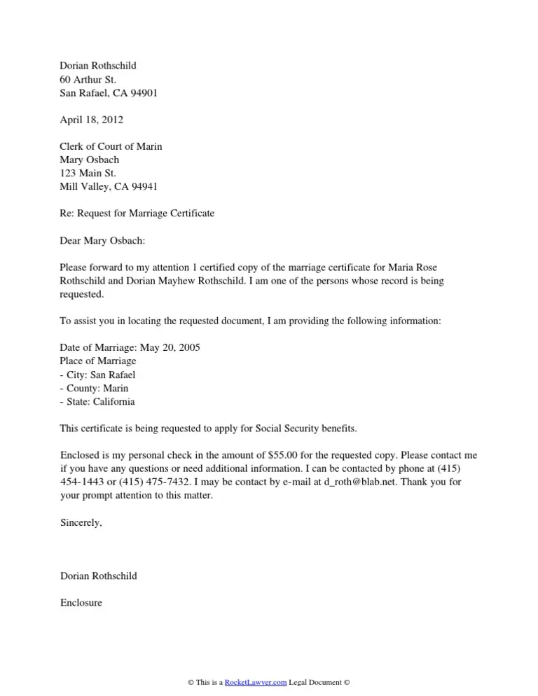 36122 report of marriage cover letter 3