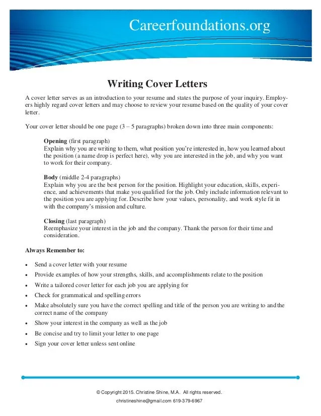 36126 tailoring cover letter