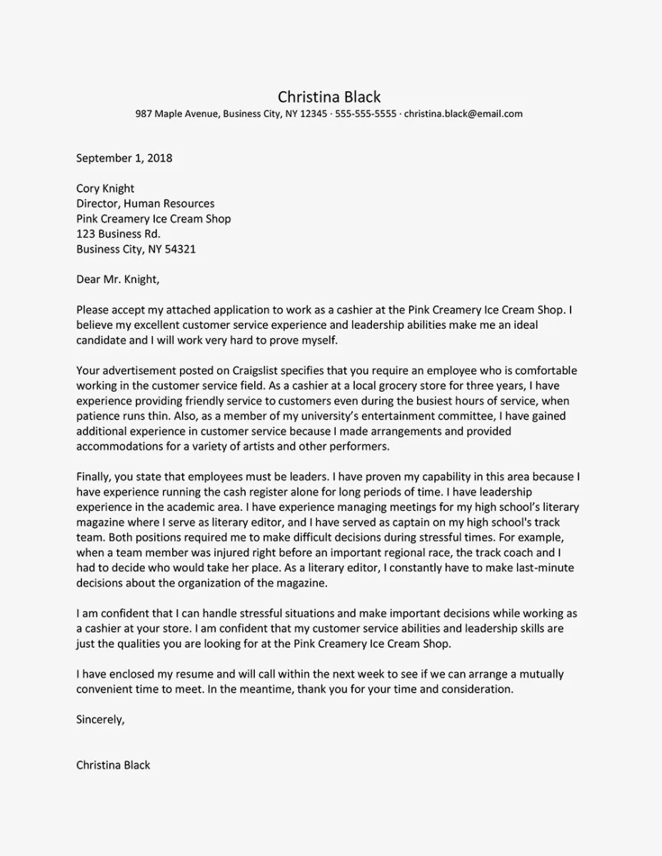 36145 cashier cover letter