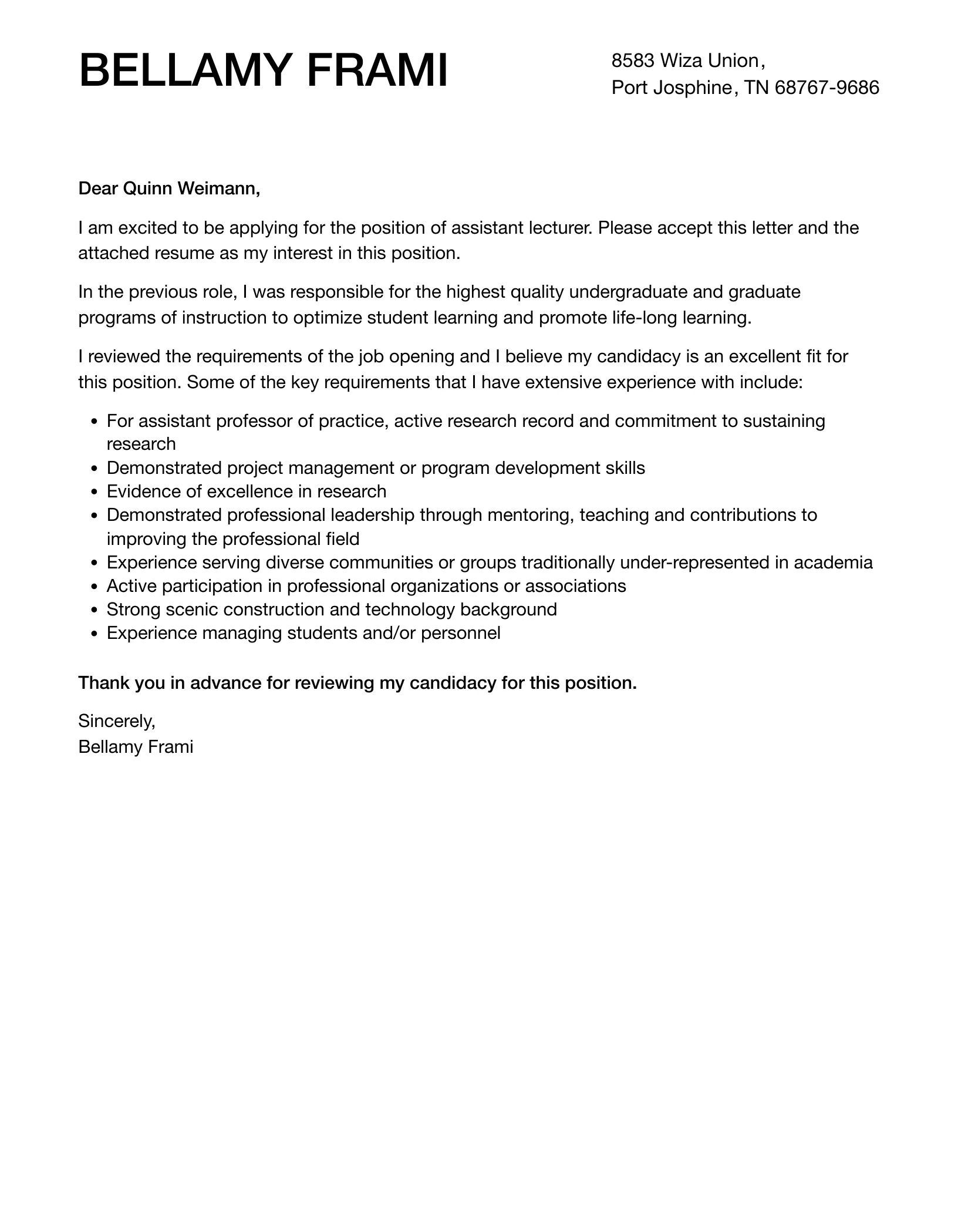 36150 lecturer skills abilities