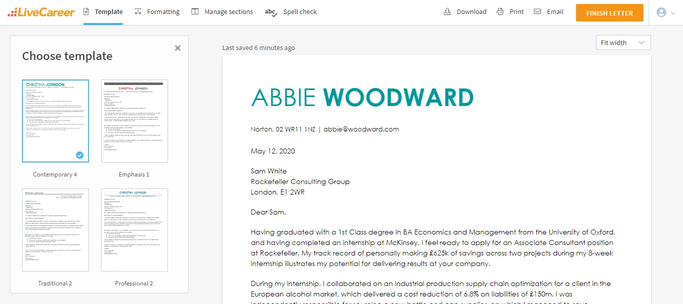 36178 consulting cover letter knowledge