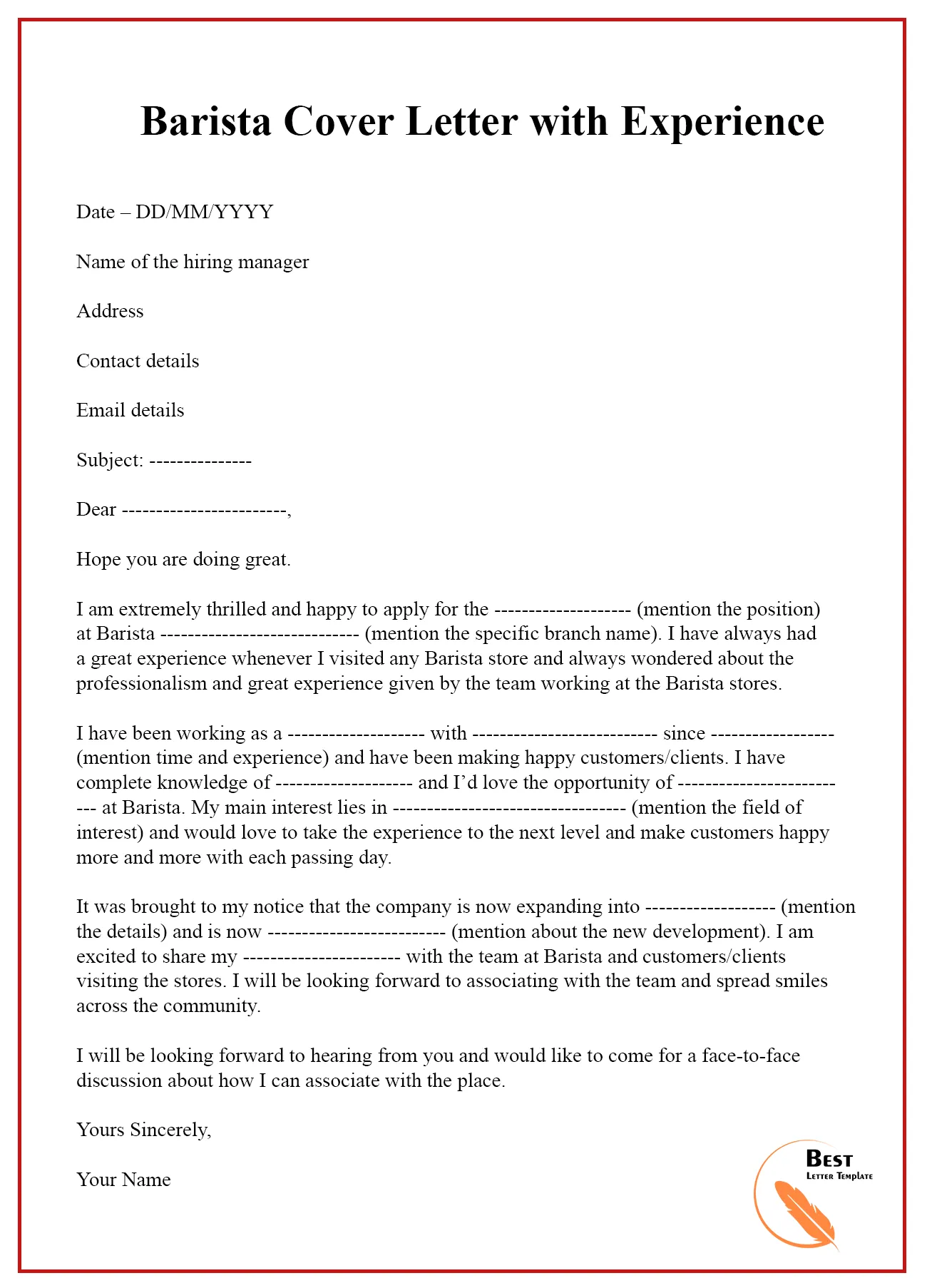 36180 barista cover letter examples