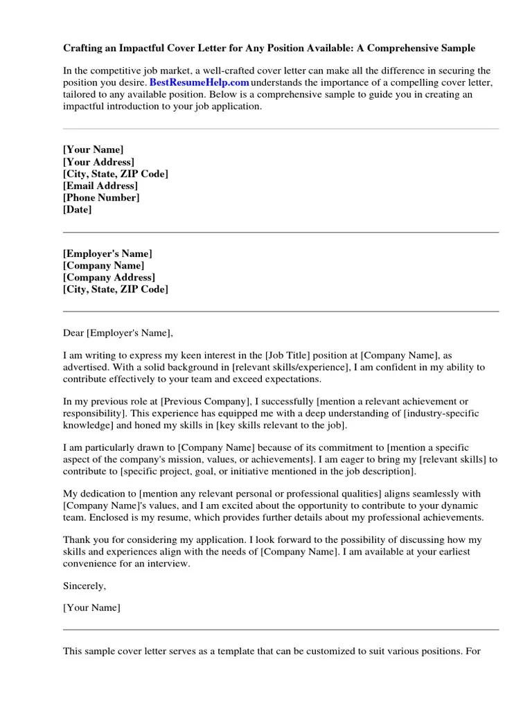 36187 tailoring cover letter