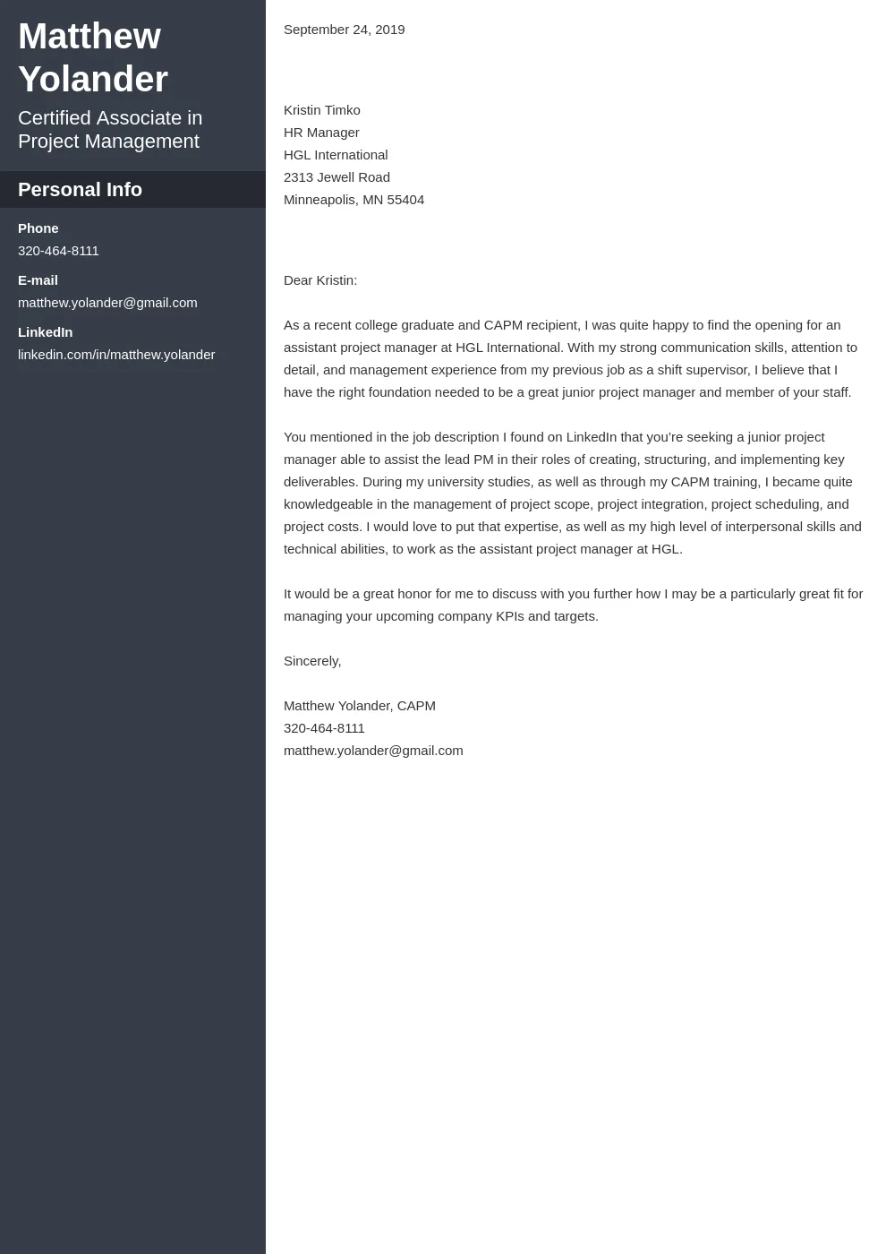 36203 cover letter format