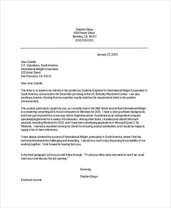 36226 entry level cover letter