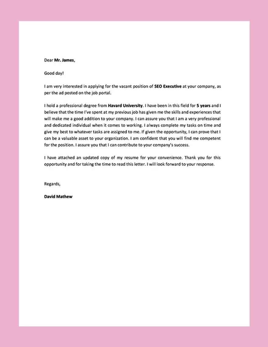 36227 formatting cover letter