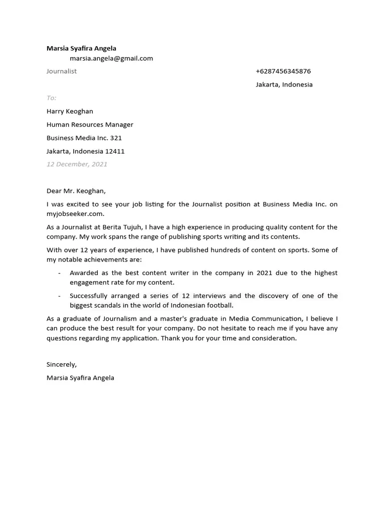 36229 journalism cover letter