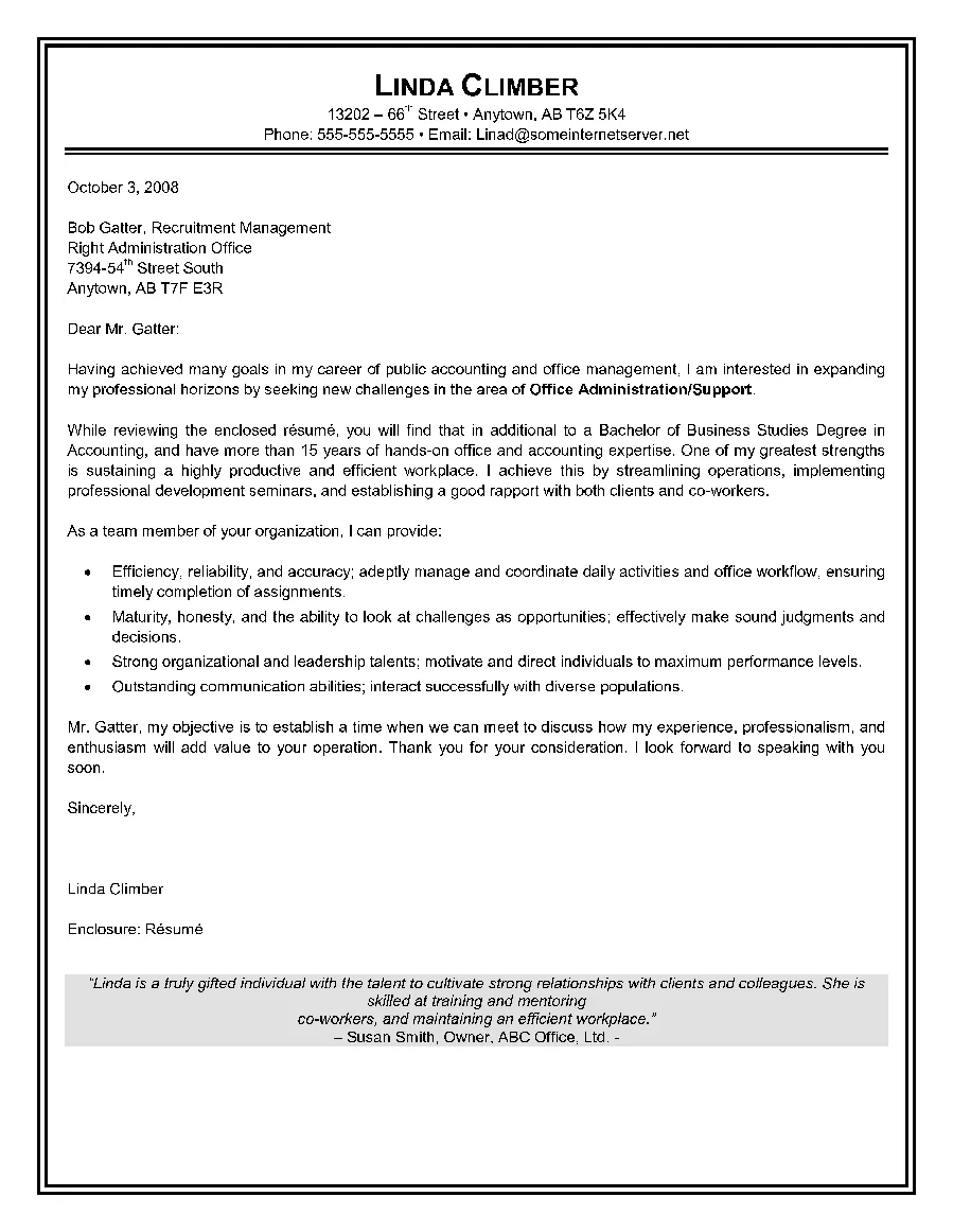36238 administrative assistant cover letter