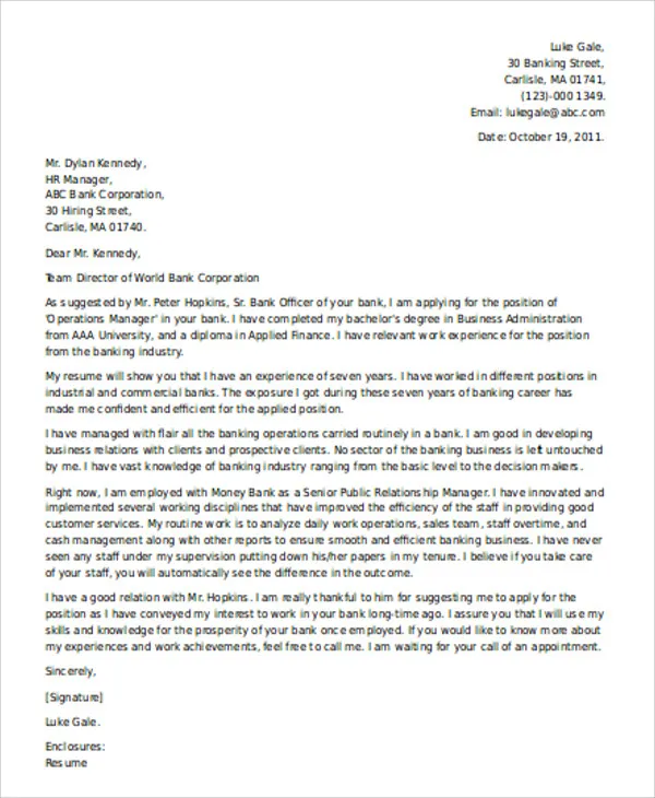 36244 banking skills and experience