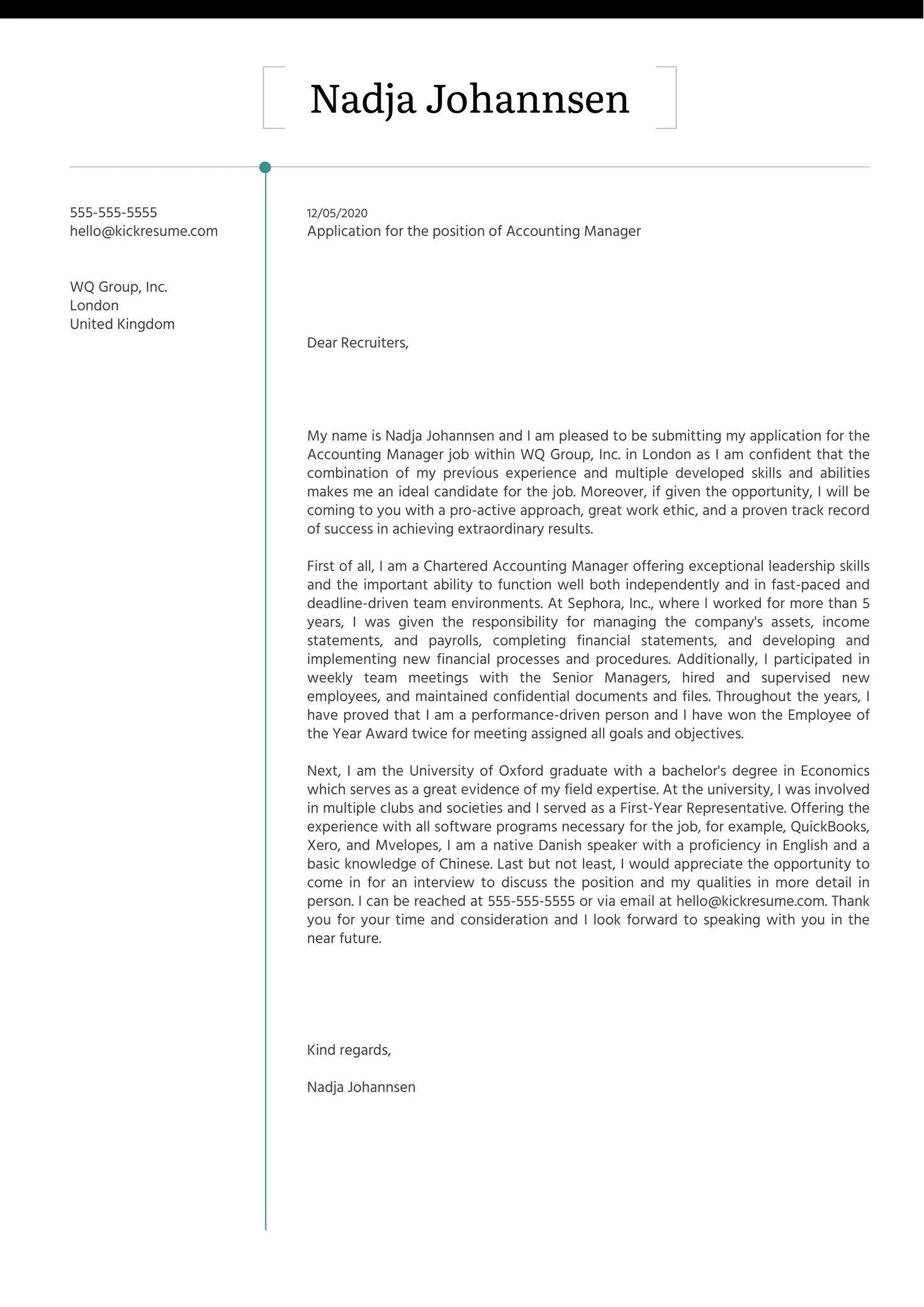 36245 achievements cover letter