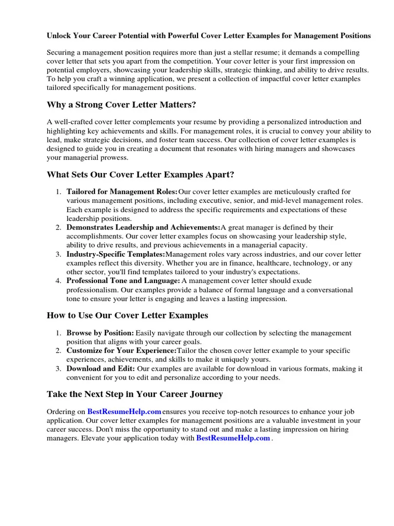 36245 managerial cover letter