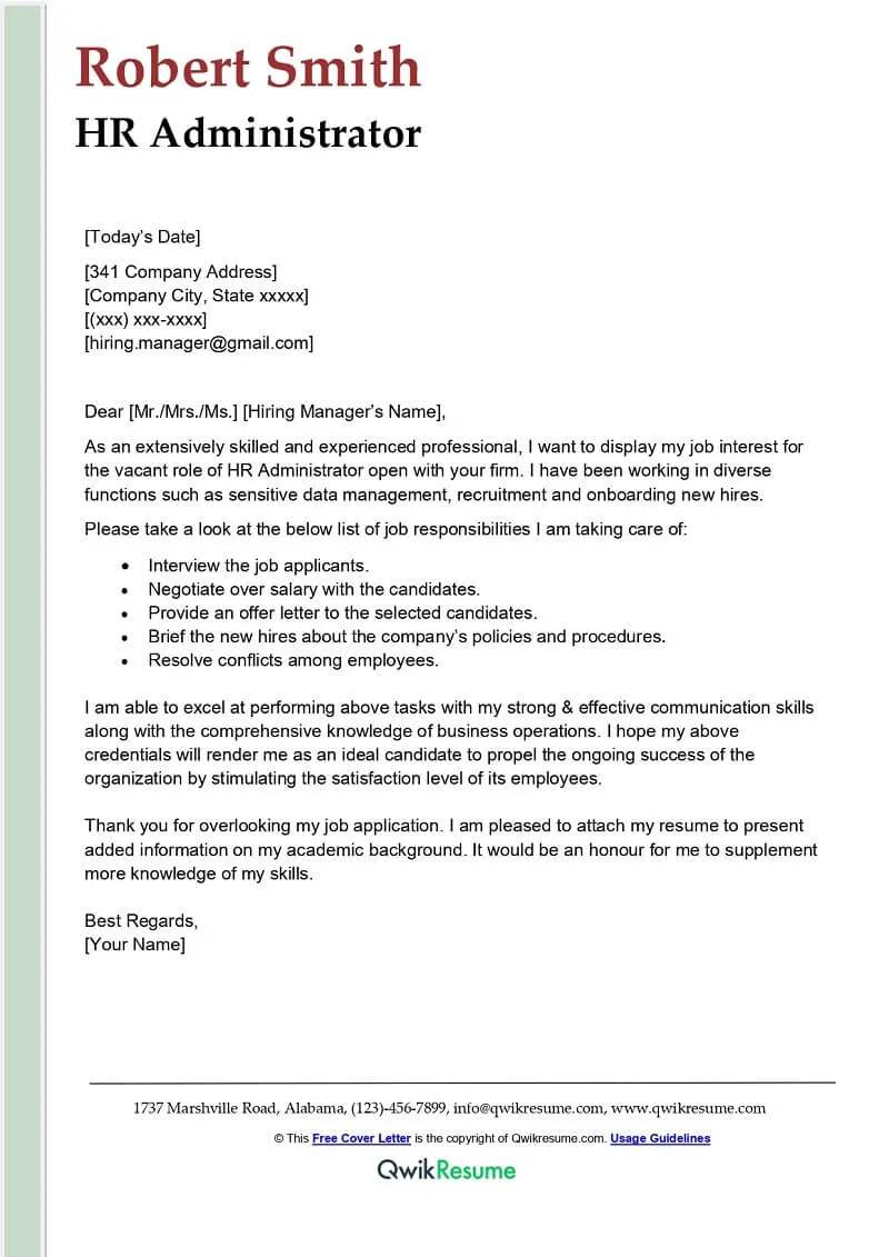 36251 hr cover letter formatting