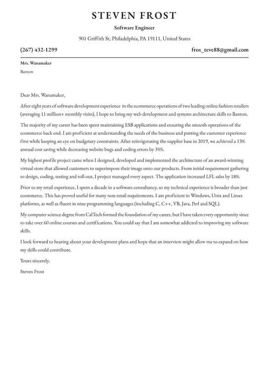 36253 software engineer quantifying achievements