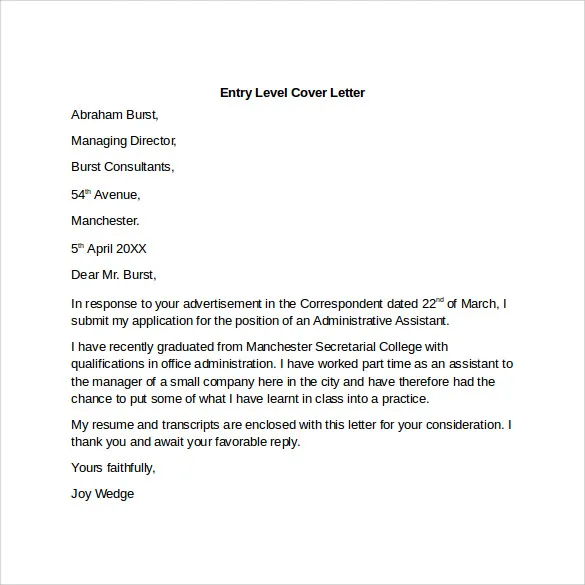 36259 cover letter formatting