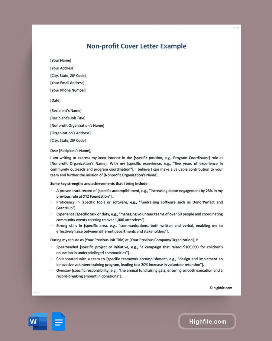 36274 nonprofit cover letter tips