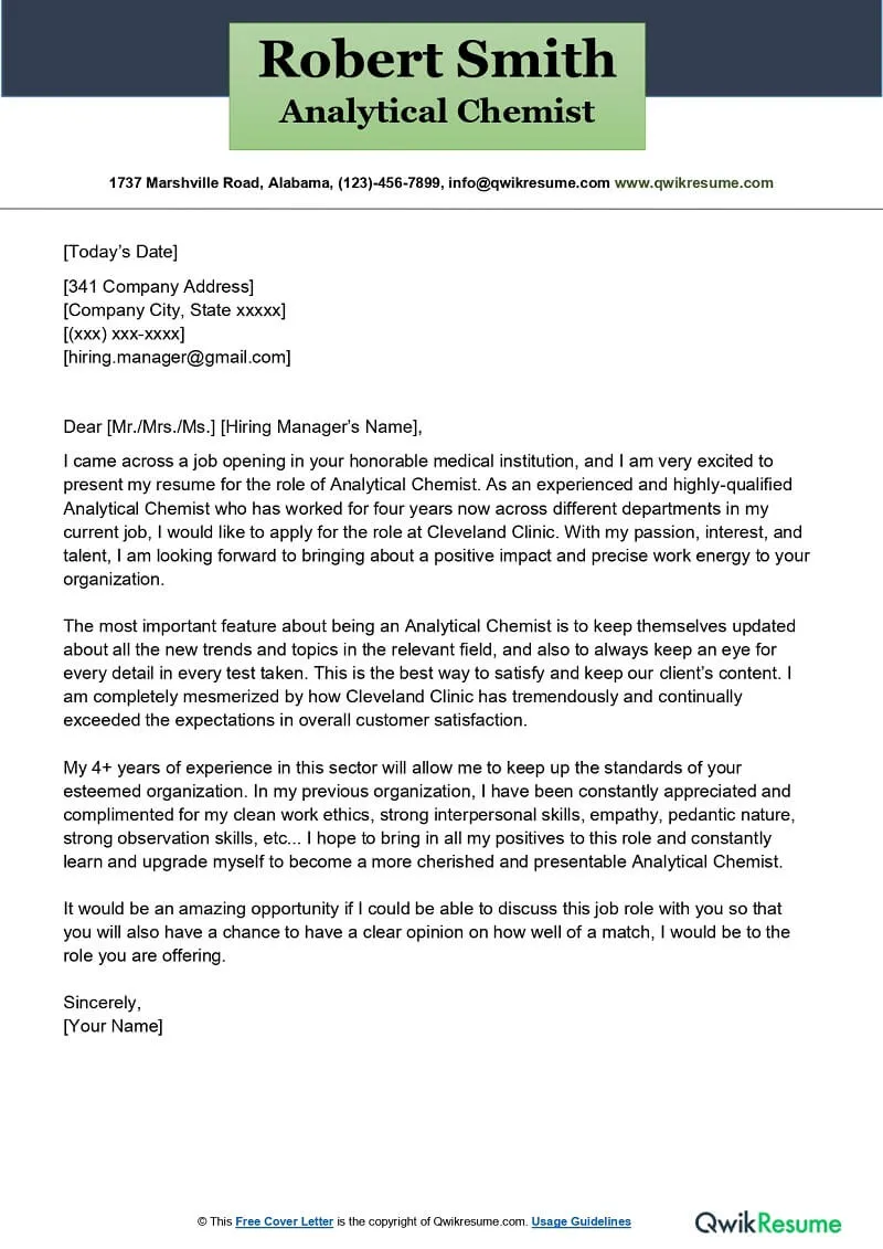 36283 chemist cover letter format