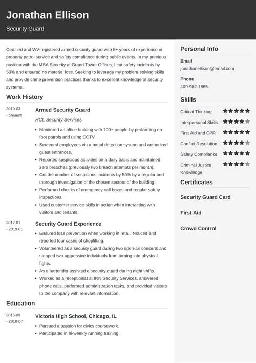 36293 security guard skills