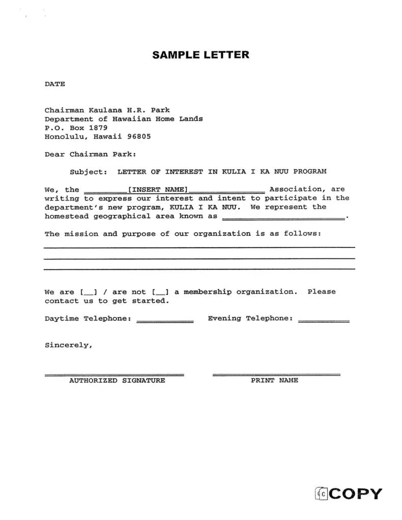 36294 compelling letter of interest