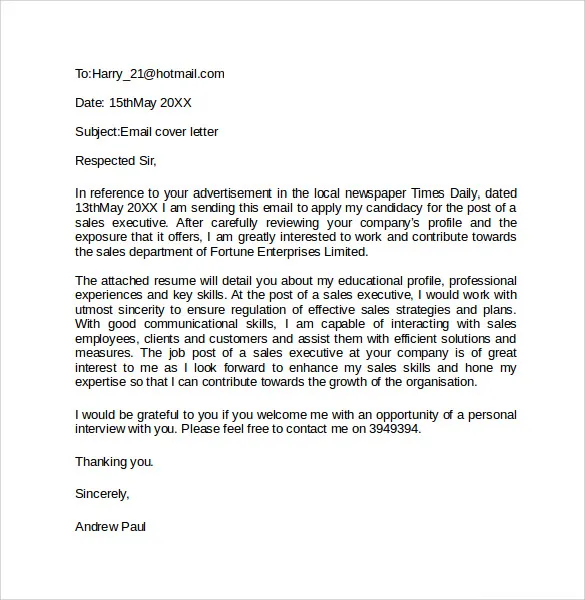 36298 cover letter email formatting