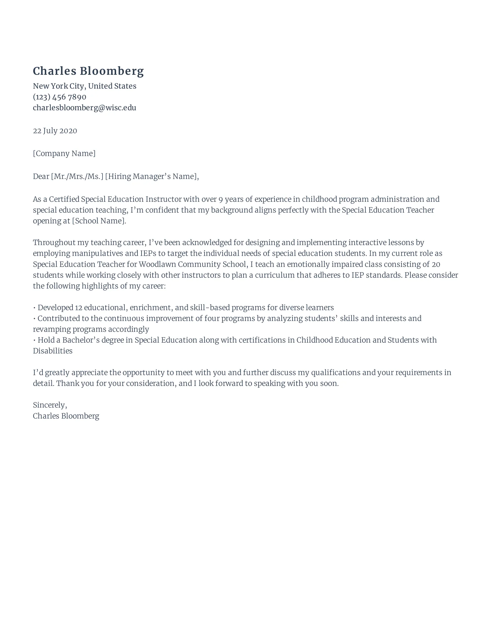 36302 entry level special education cover letter image7