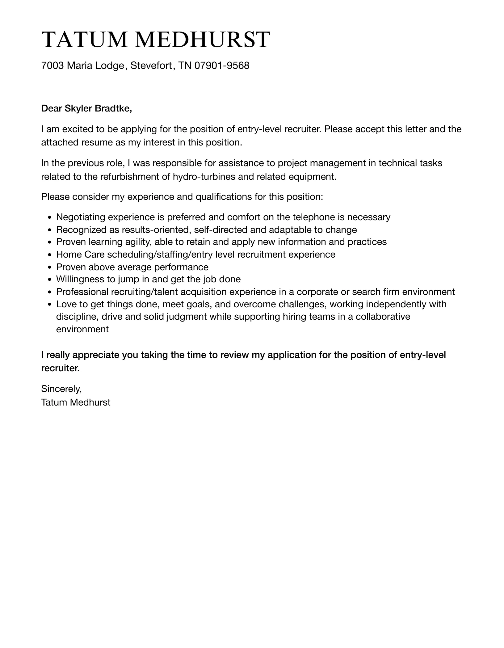 36304 keywords cover letter