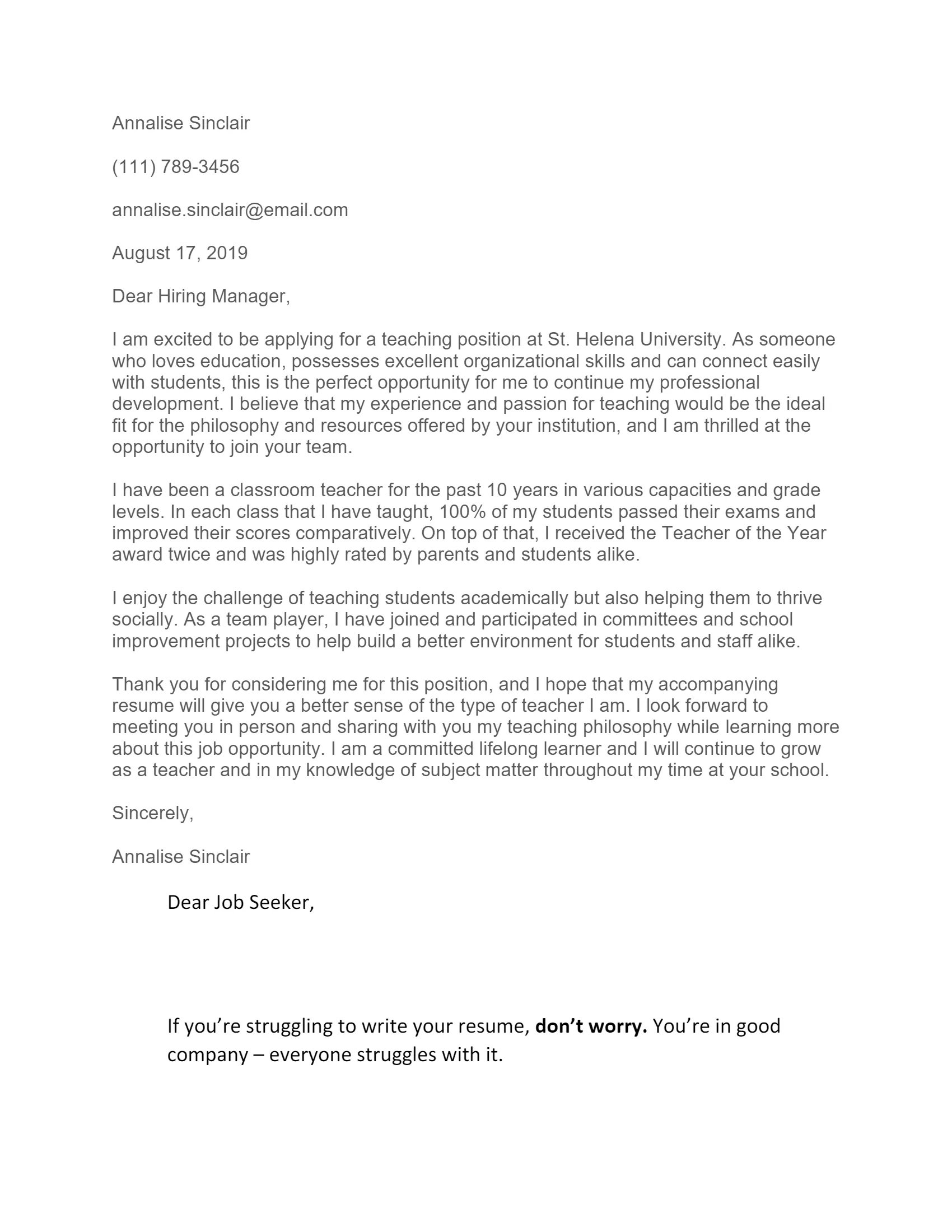 36308 quantify achievements teacher