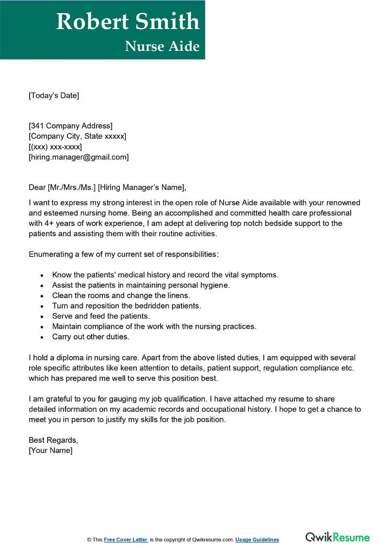 36313 nursing assistant cover letter mistakes