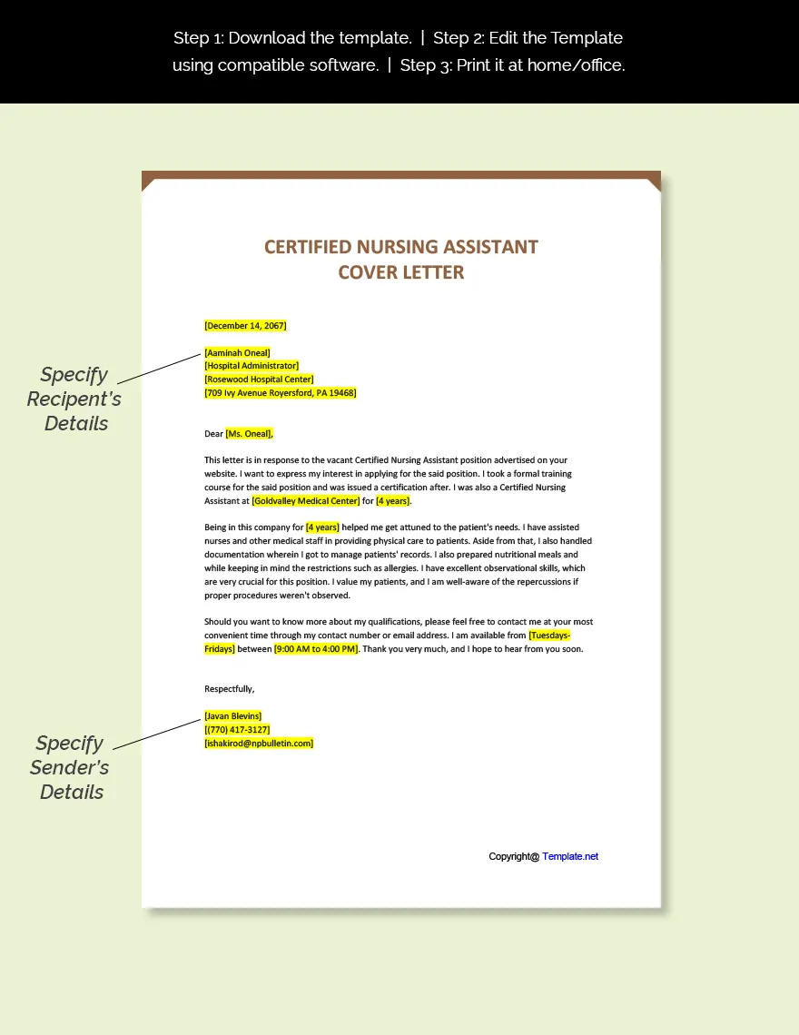 36313 nursing assistant cover letter tips