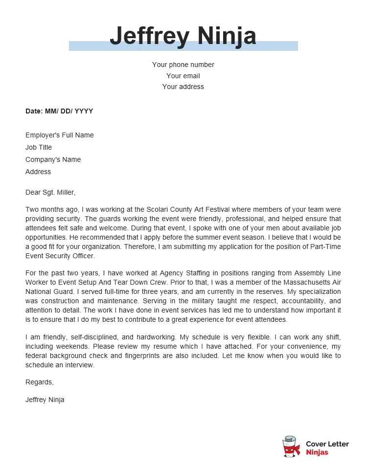 36314 loss prevention cover letter