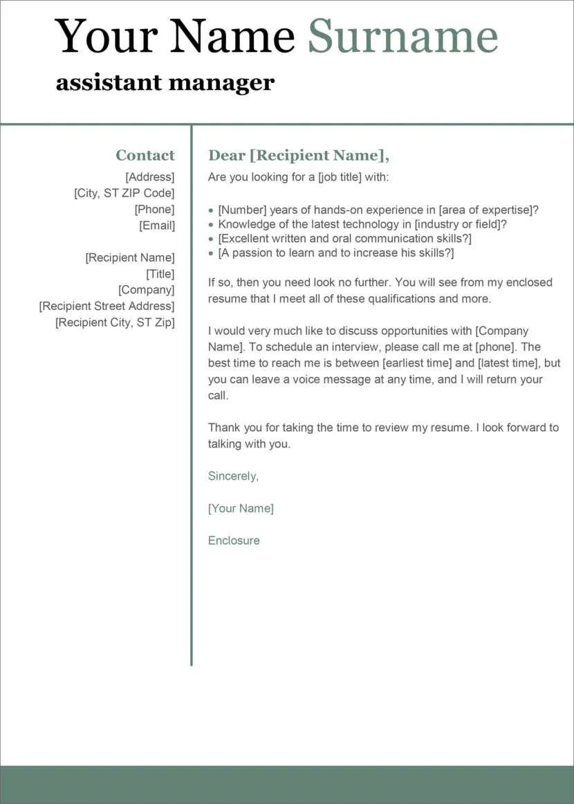 36334 cover letter formatting tips