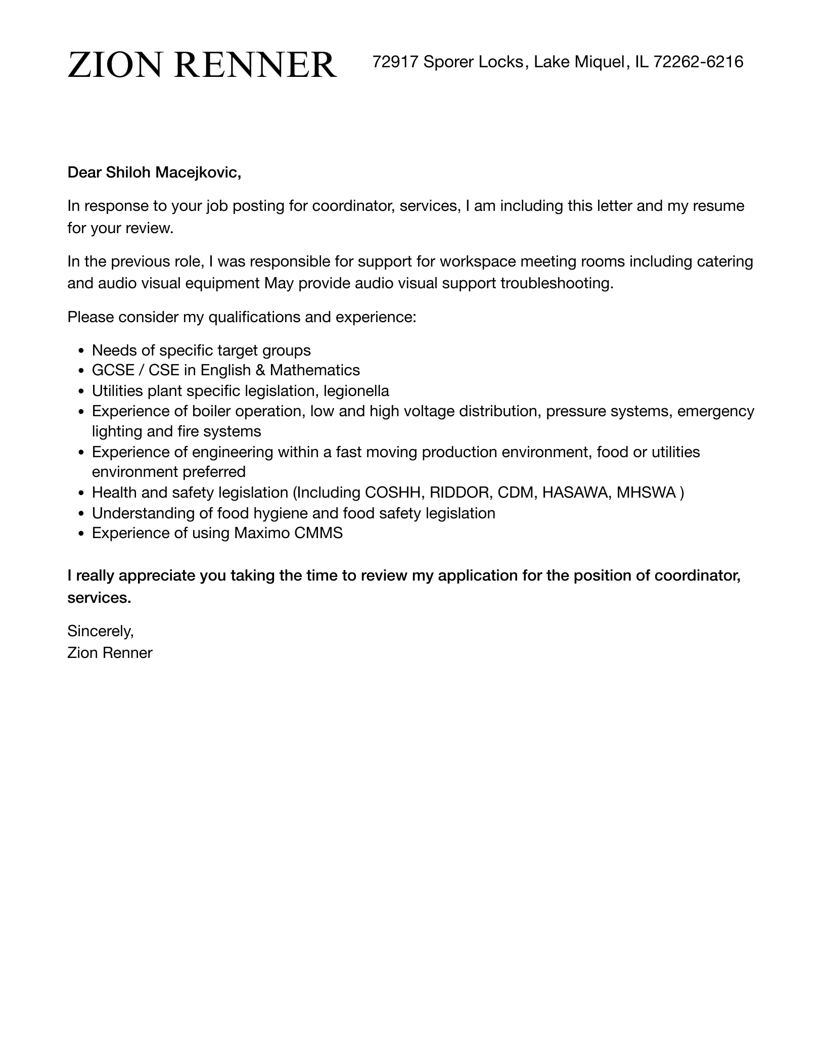 36339 tailoring cover letter