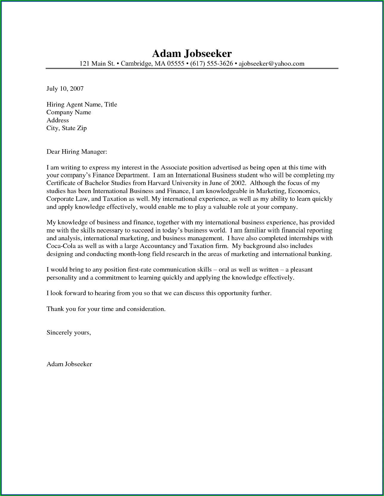 36344 tailoring cover letter