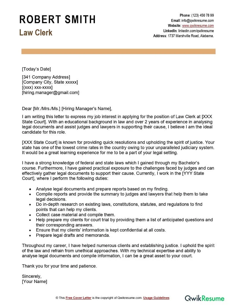 36353 legal cover letter components