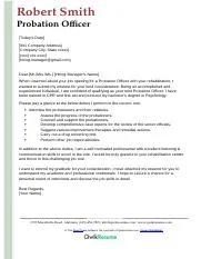 36360 probation officer experience