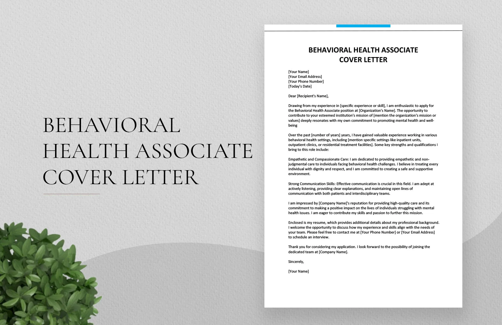 36365 behavioral health cover letter